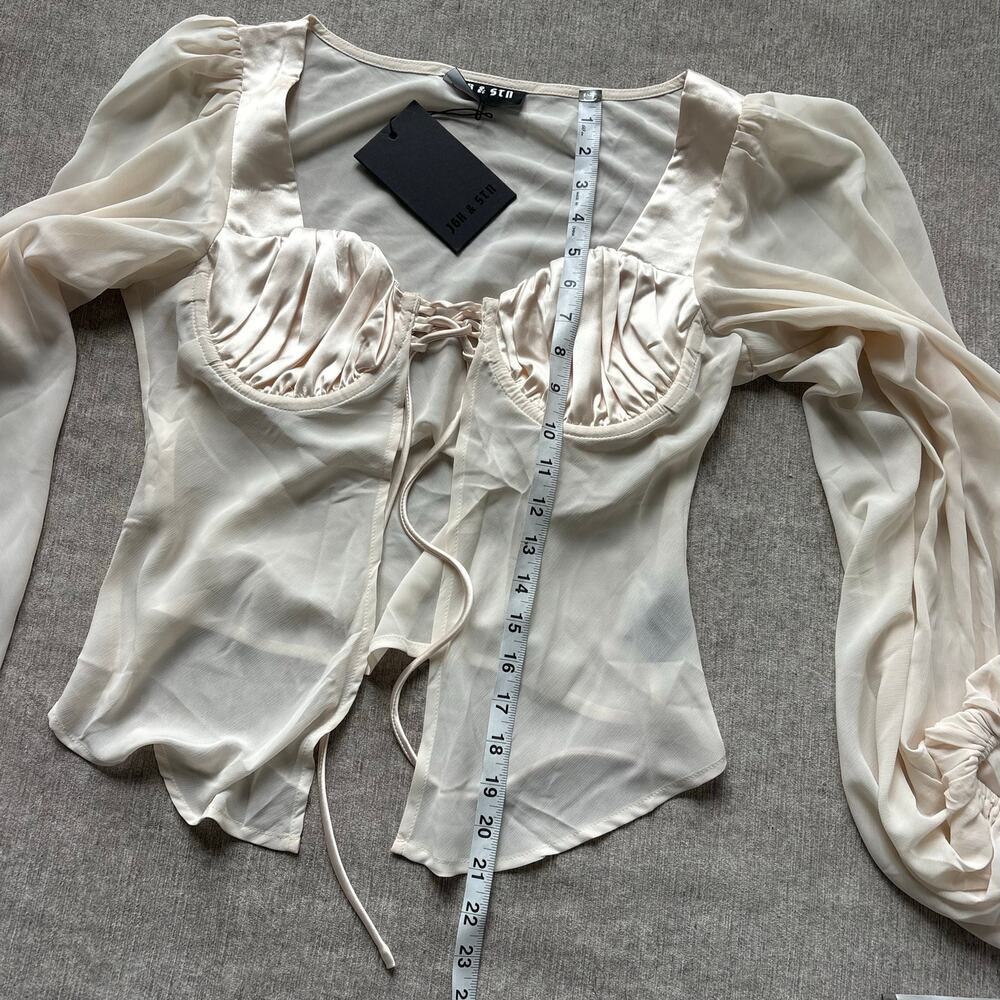 NWT Jagger & Stone Cream Blouse - Picture 7 of 7
